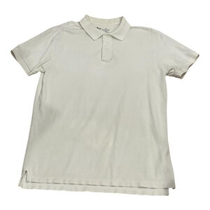 GAP Polo Shirt Mens Medium White 100% Cotton San Francisco Casual Classic